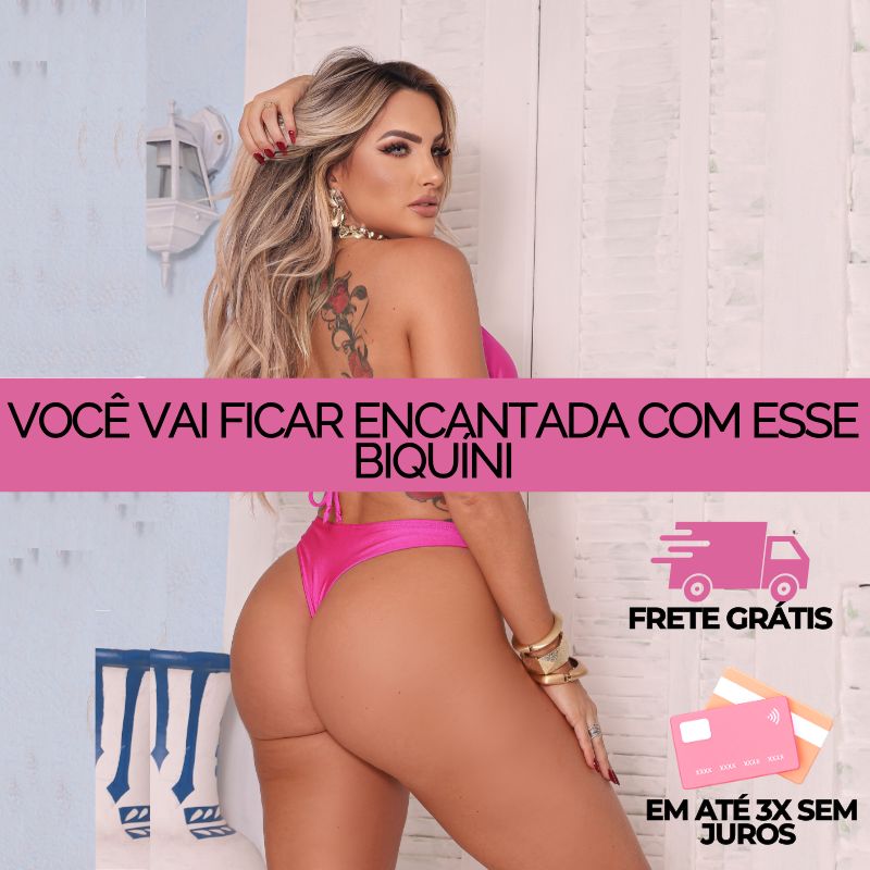 Kit Luxo Biquíni + Saída de Praia Fio Dental ou Tanga