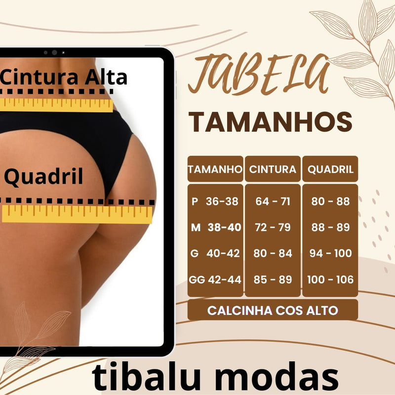 Kit 12 Calcinhas Cintura Alta Tanga ou Fio Dental sem Costura