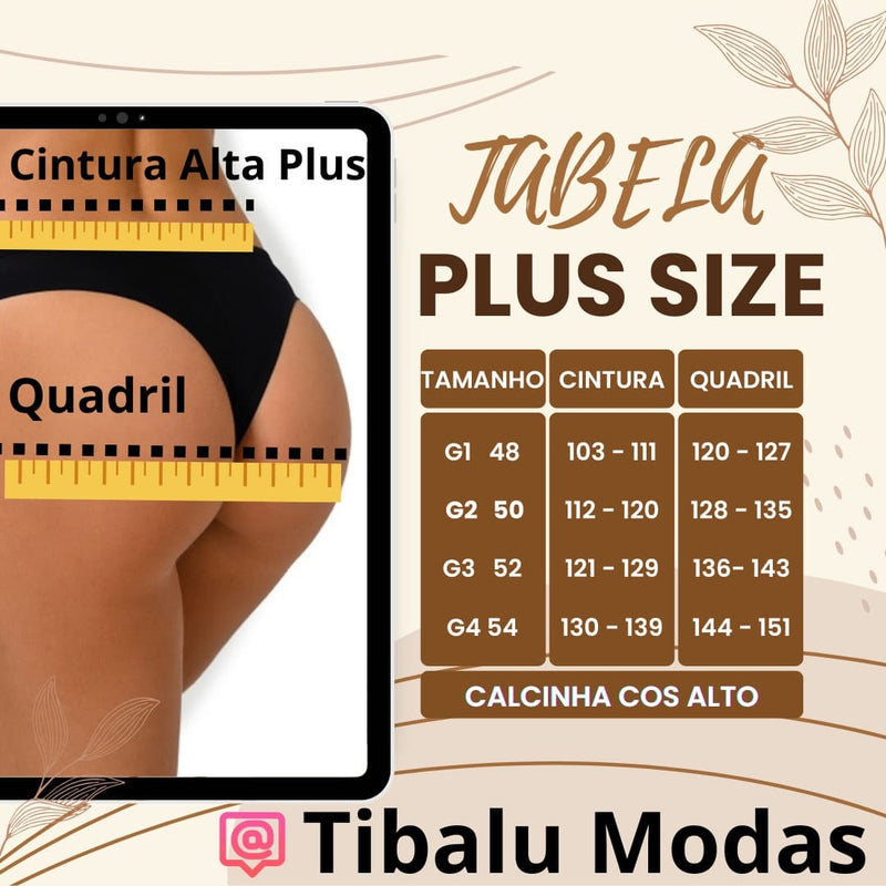 Kit 12 Calcinhas Cintura Alta Sem Costura Plus Size